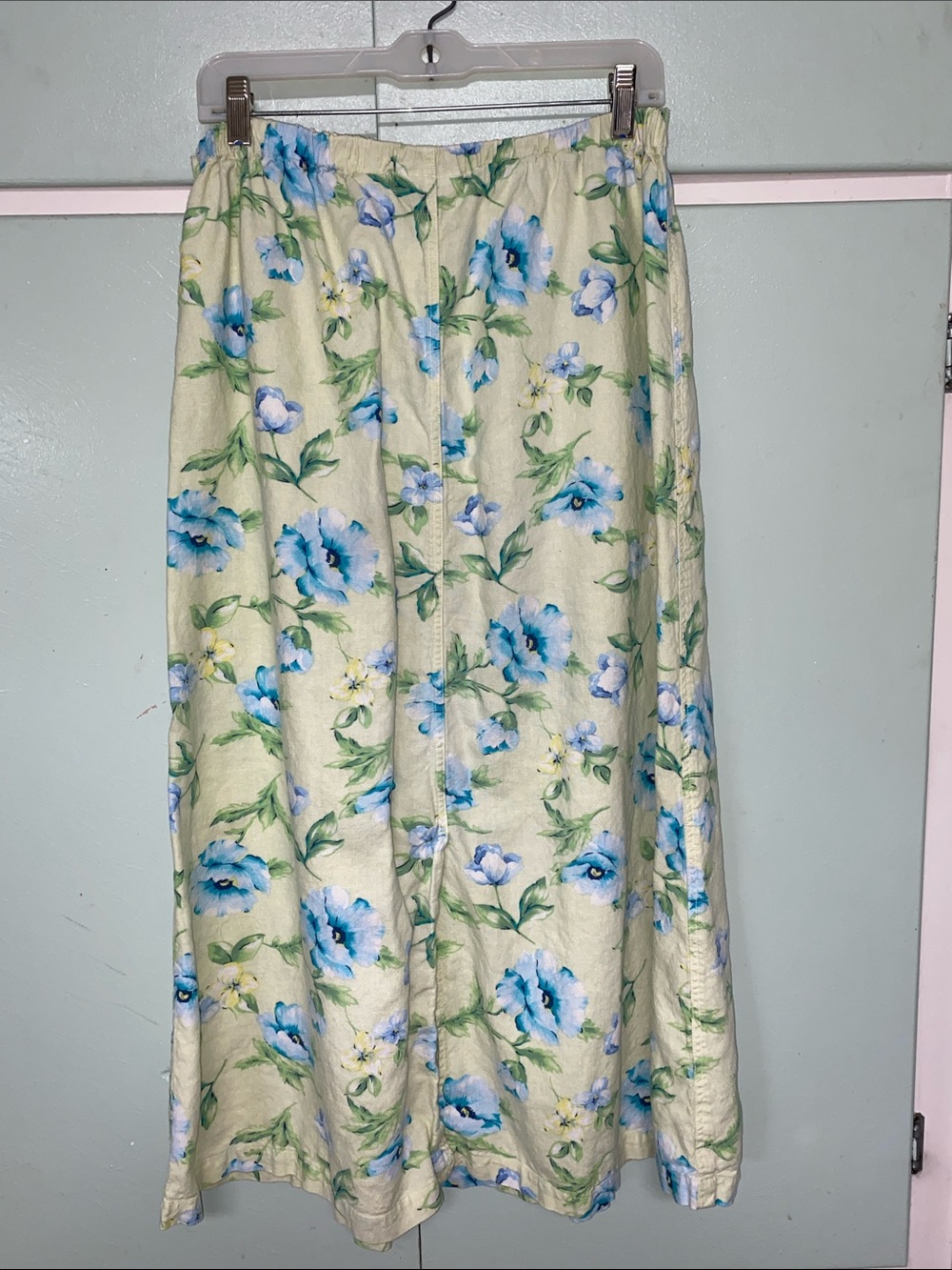Vintage Liz Claiborne Linen & Rayon blend sweet cottagecore Skirt with flowers - Picture 5 of 10